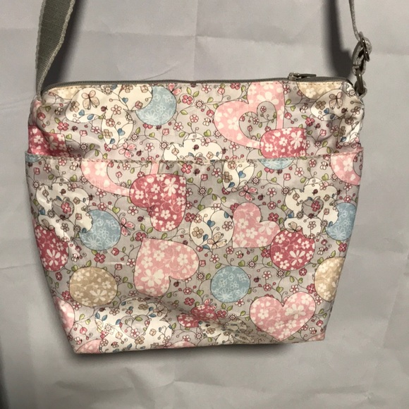 Lesportsac Crossbody Hearts Floral B.CN Bag Purse - Picture 3 of 5